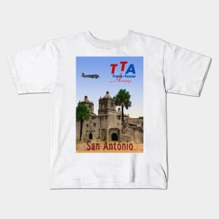 San Antonio in Texas - Vintage Travel Poster Kids T-Shirt